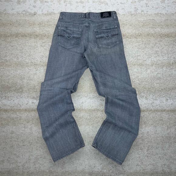 Vintage Other - Vintage Y2K Skater Jeans 32x34 Straight Fit Grey Wash Denim Rap Style Art